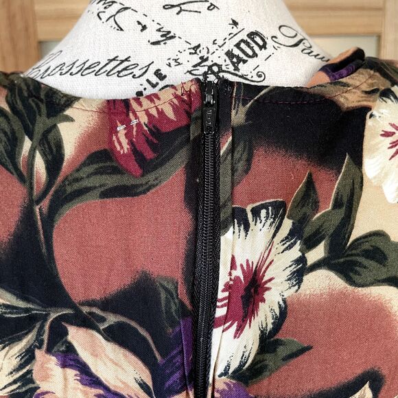 Knapp Studio Women Floral Casual Fall Autumn Colors Woman Wrap Mini Dress - Picture 8 of 14